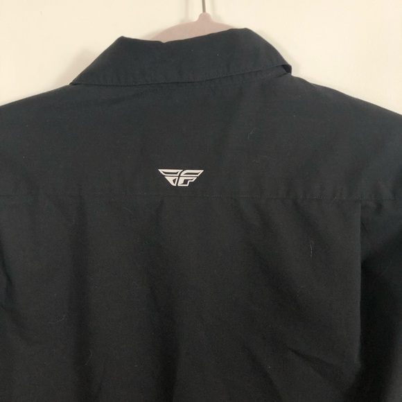Fly racing black button down shirt size medium - Picture 9 of 11